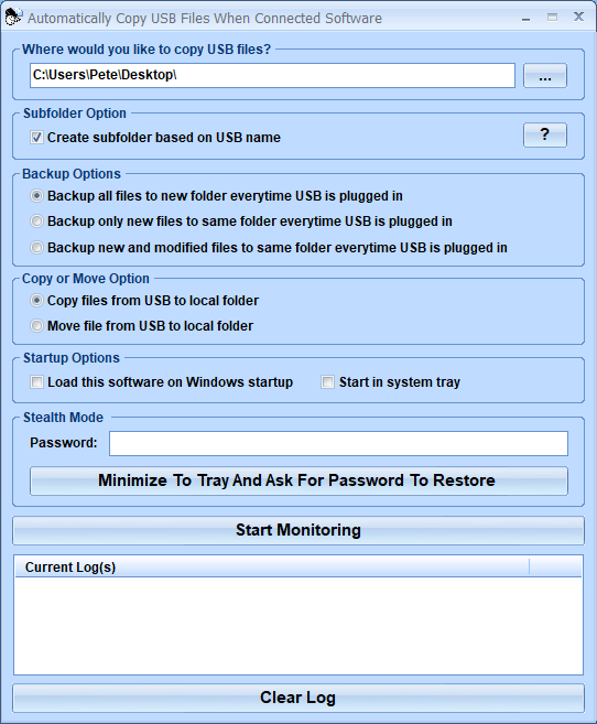screenshot of automatically-copy-usb-files-when-connected-software