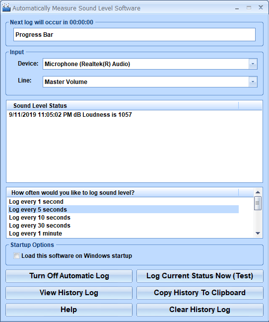 screenshot of automatically-measure-sound-db