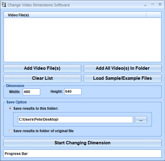 screenshot of change-video-dim