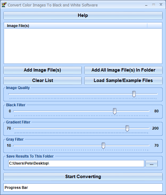 screenshot of convert-multiple-photo-image-files-to-coloring-book-(grayscale)-image-files-software