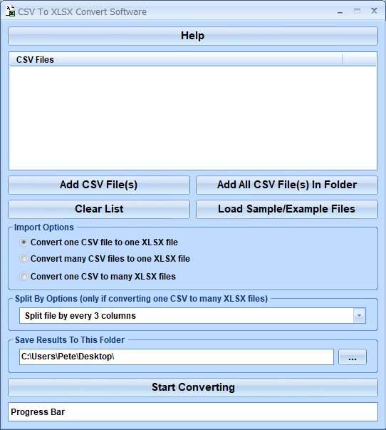 screenshot of csv-to-xlsx