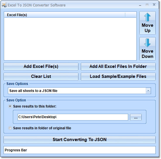 screenshot of excel-to-json
