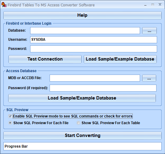 screenshot of firebird-to-access