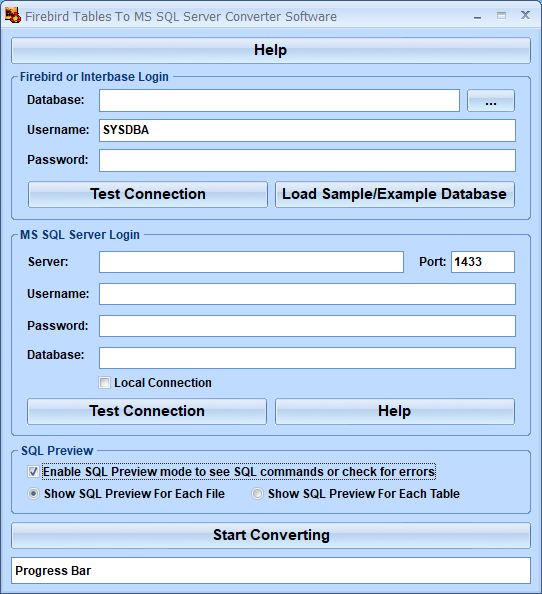 screenshot of firebird-to-mssql