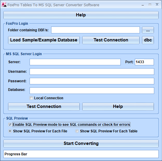 screenshot of foxpro-mssql