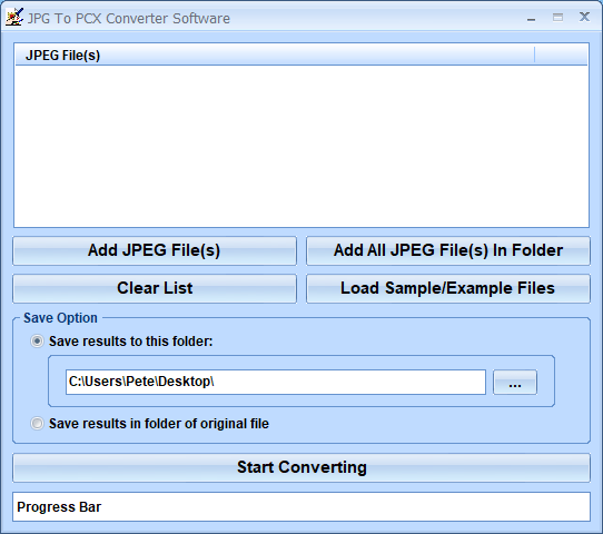 screenshot of jpg-to-pcx