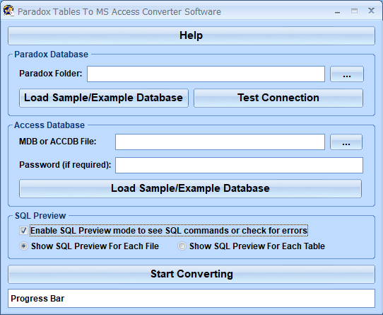 screenshot of paradox-to-ms-access