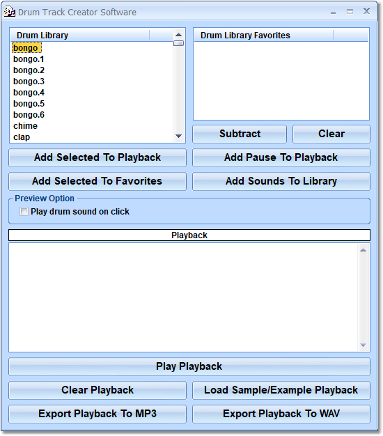 screenshot of drum-track-creator