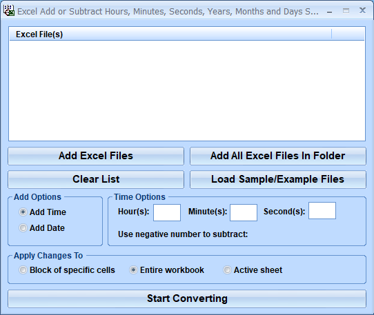 screenshot of excel-add-or-subtract-hours,-minutes,-seconds,-years,-months-and-days-software