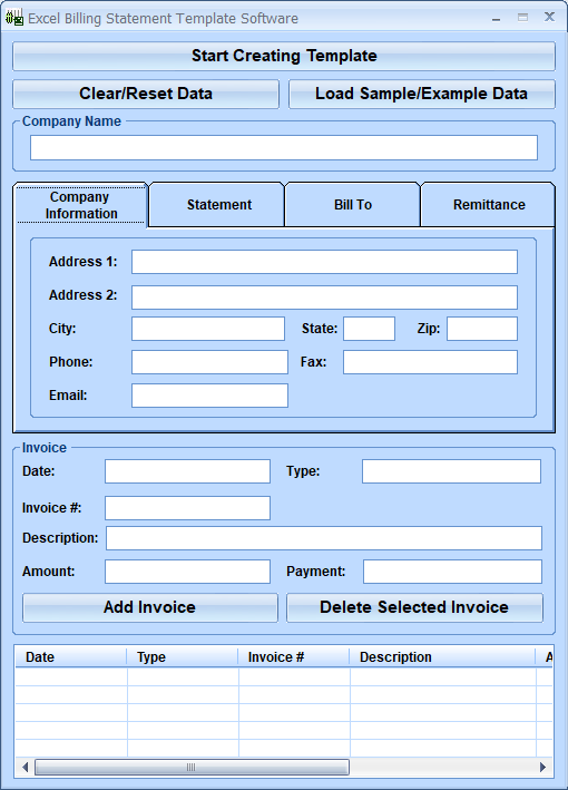 screenshot of excel-billing-statement-template-software