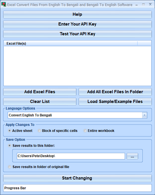 screenshot of excel-convert-files-from-english-to-bengali-and-bengali-to-english-software