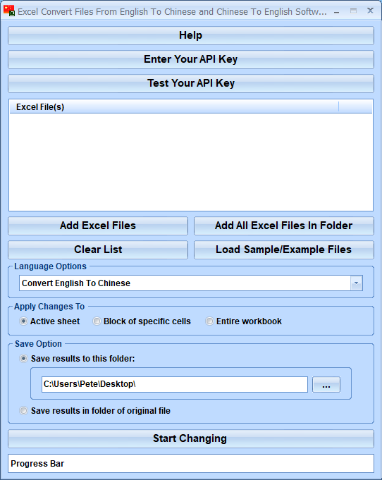 screenshot of excel-convert-files-from-english-to-chinese-and-chinese-to-english-software