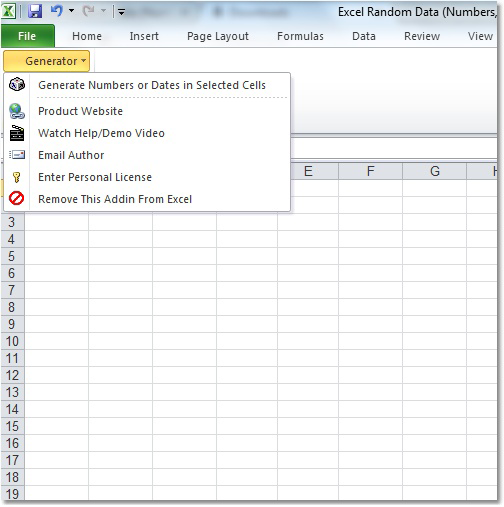 screenshot of excel-random-data-(numbers,-dates,-characters-and-custom-lists)-generator-software
