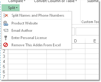 screenshot of excel-split-name-phone