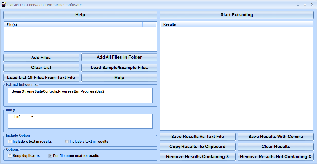 screenshot of extract-data-between-two-strings-software