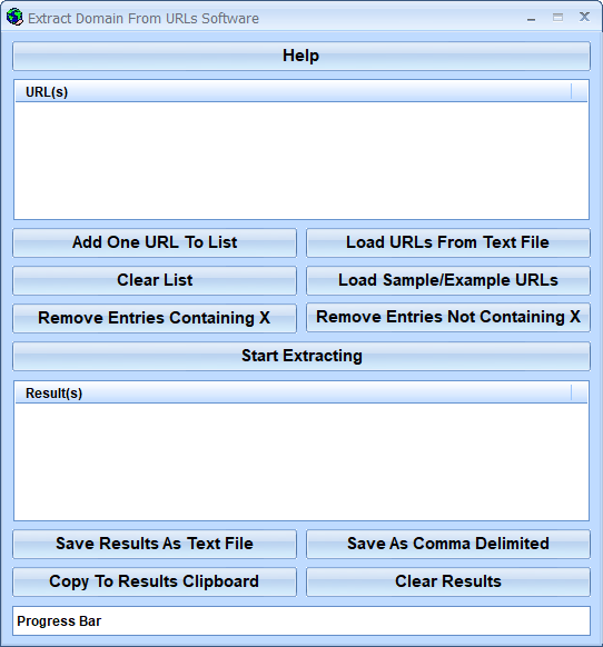 screenshot of extract-domain-from-urls-software