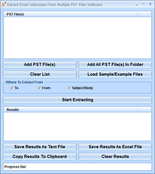screenshot of extract-email-addresses-from-multiple-pst-files-software