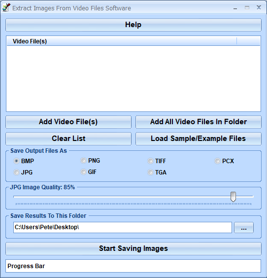 screenshot of extract-images-from-video-files-software