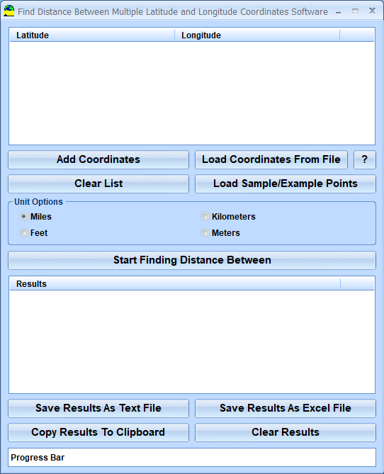 screenshot of find-distance-between-multiple-latitude-and-longitude-coordinates-software