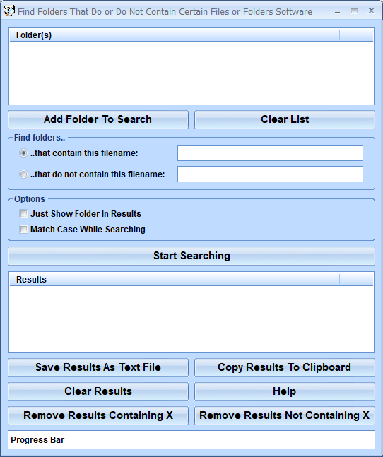 screenshot of find-folders-that-do-or-do-not-contain-certain-files-or-folders-software