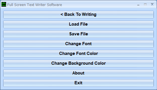 screenshot of full-screen-text-writer-software