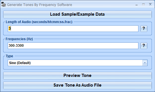 screenshot of generate-tones