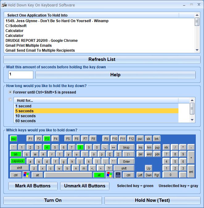 screenshot of hold-down-key
