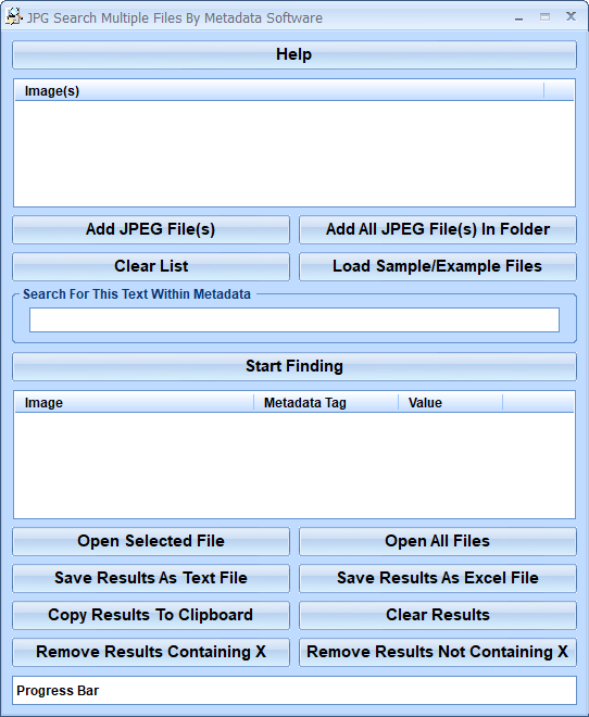 screenshot of jpg-search-metadata