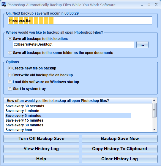 screenshot of photoshop-automatically-backup-files-while-you-work-software