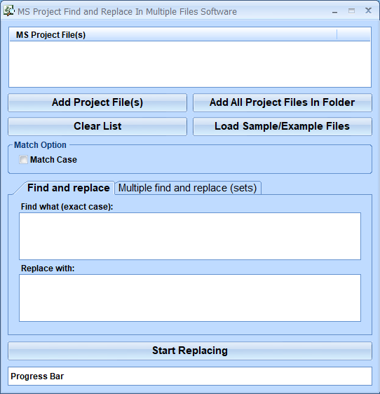 screenshot of ms-project-replace