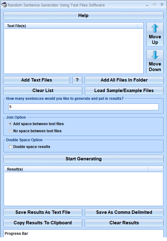 screenshot of random-sentence-generator-using-text-files-software