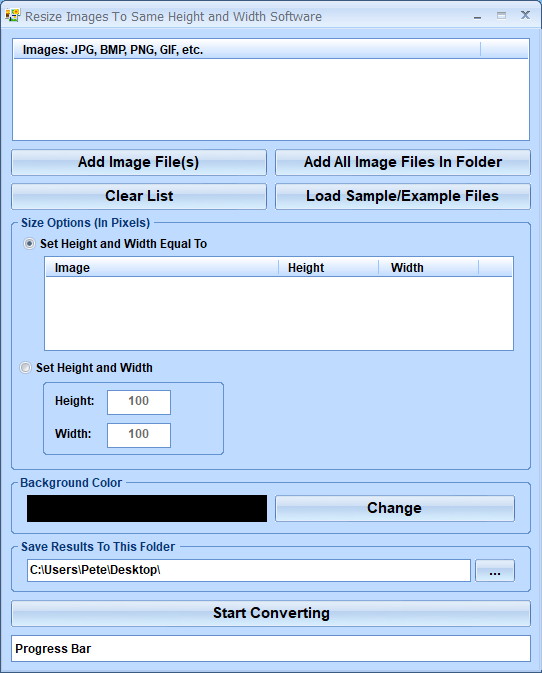 screenshot of resize-images-to-same-height-and-width-software