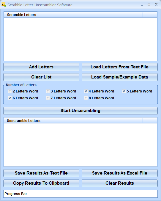 screenshot of scrabble-letter-unscrambler-software