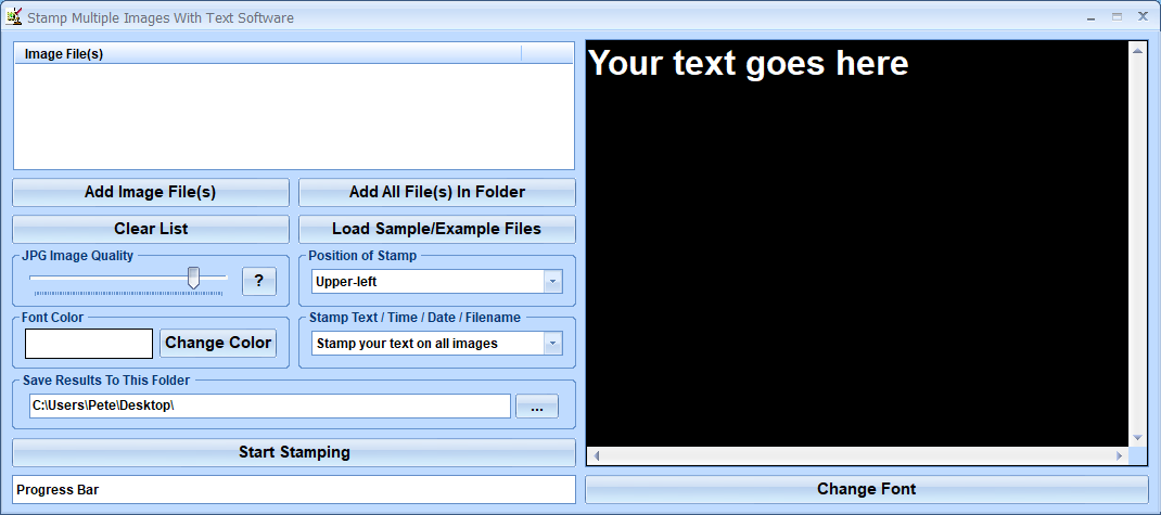 screenshot of stamp-multiple-images-with-text-software