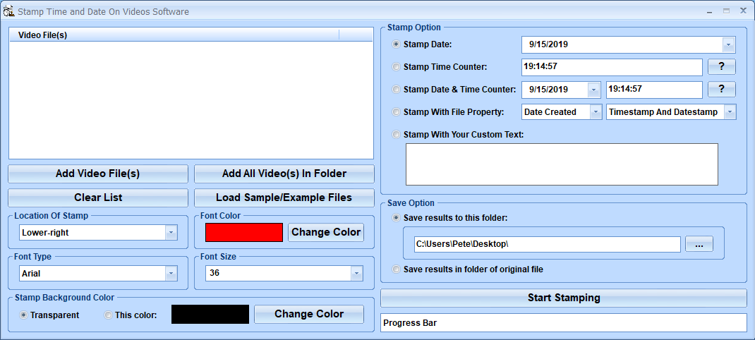 screenshot of stamp-time-and-date-on-multiple-videos-software
