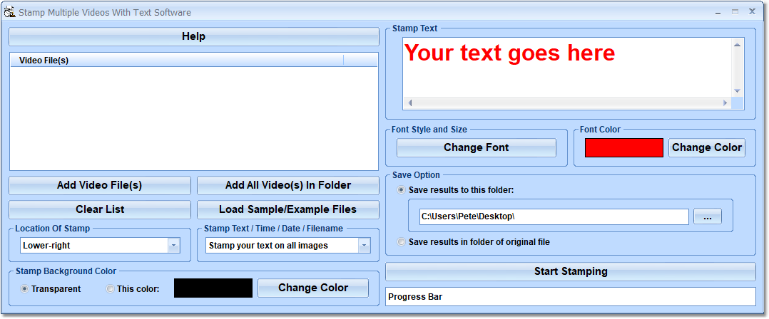 screenshot of stamp-multiple-videos-with-text-software