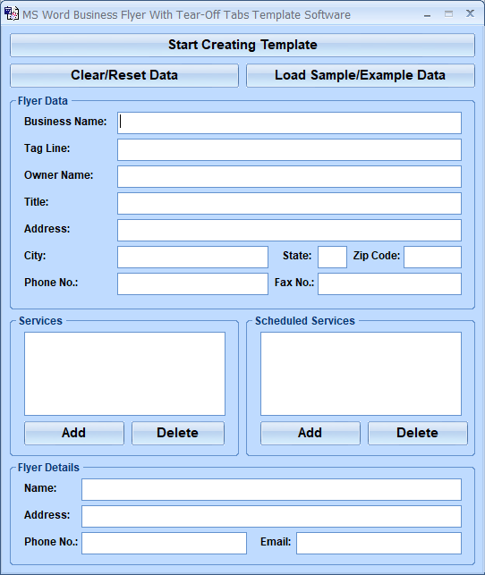 screenshot of ms-word-business-flyer-with-tear-off-tabs-template-software