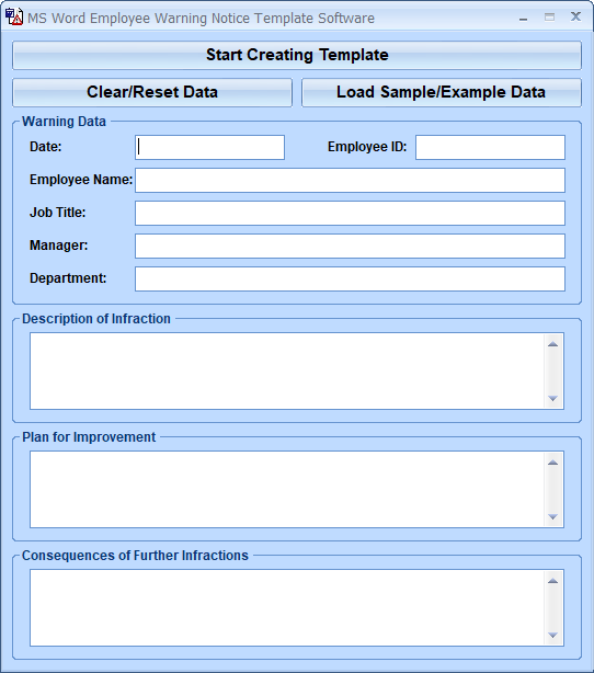 screenshot of ms-word-employee-warning-notice-template-software
