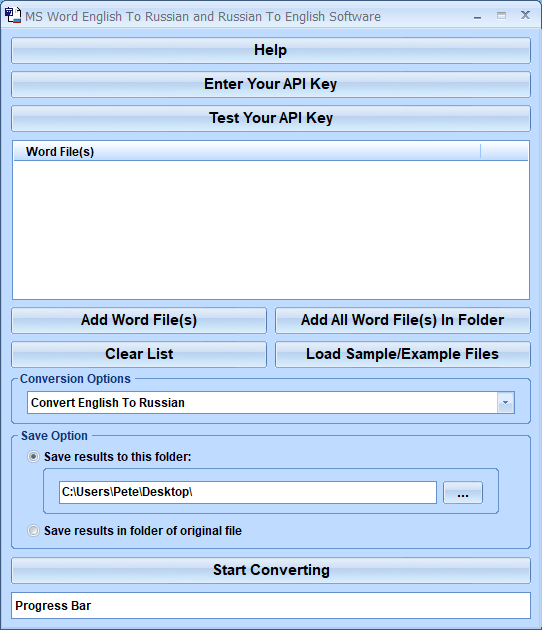 screenshot of ms-word-convert-documents-from-english-to-russian-and-russian-to-english-software