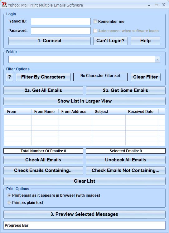 screenshot of yahoo!-mail-print-multiple-emails-software