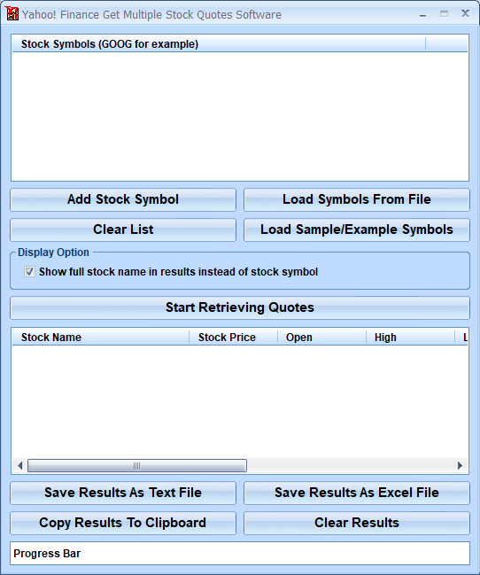 screenshot of yahoo!-finance-get-multiple-stock-quotes-software